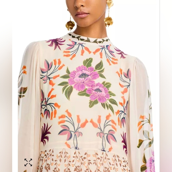 XL NWT FARM Rio Winter Garden Maxi Dress, Cream - Picture 2 of 15